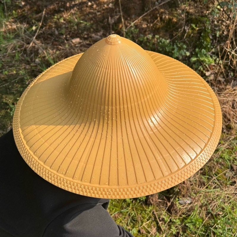 甬制防雨防水草帽林冲防晒斗笠