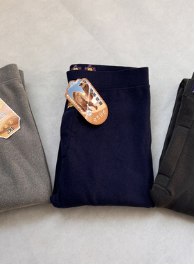 男士加绒加厚保暖裤冬季高弹打底老寒腿护膝盖秋裤德绒驼绒面料