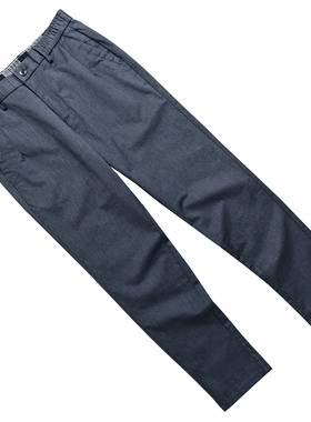 男深灰色弹力腰SMART CASUAL锥形休闲裤春秋季商务绅士通勤透气潮