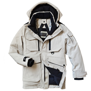 男加厚90鹅绒羽绒服680高蓬松工装 连帽东北御寒外套 户外风中长款