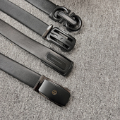 带休闲头层牛皮中青年自动扣腰带 大气裤 品牌皮带男士 真皮商务时尚