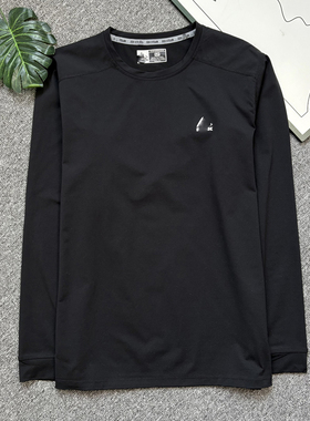 外贸尾货春夏新品男士运动弹力长袖T恤打底衫速干透气户外训练系