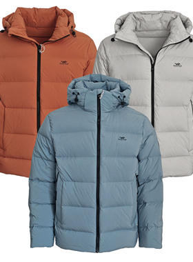 撤柜男高蓬松鹅绒夹克轻量保暖外套户外徒步通勤超轻厚面包羽绒服