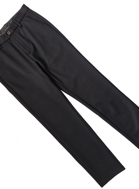 针织加绒休闲裤男单裤过冬保暖软糯舒适宽松黑色通勤商务厚长裤