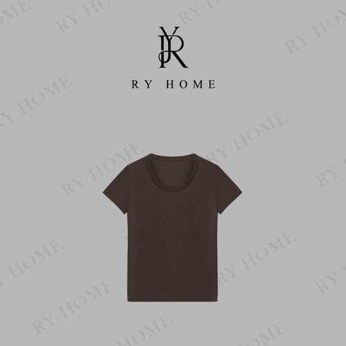 RYHOME 容雨醋酸夏季圆领百搭套头短袖T恤252T1968