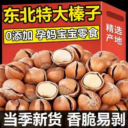 2025年新鲜大榛子新货东北特产带绿皮水仁水瓤桓仁坚果生榛子旗舰