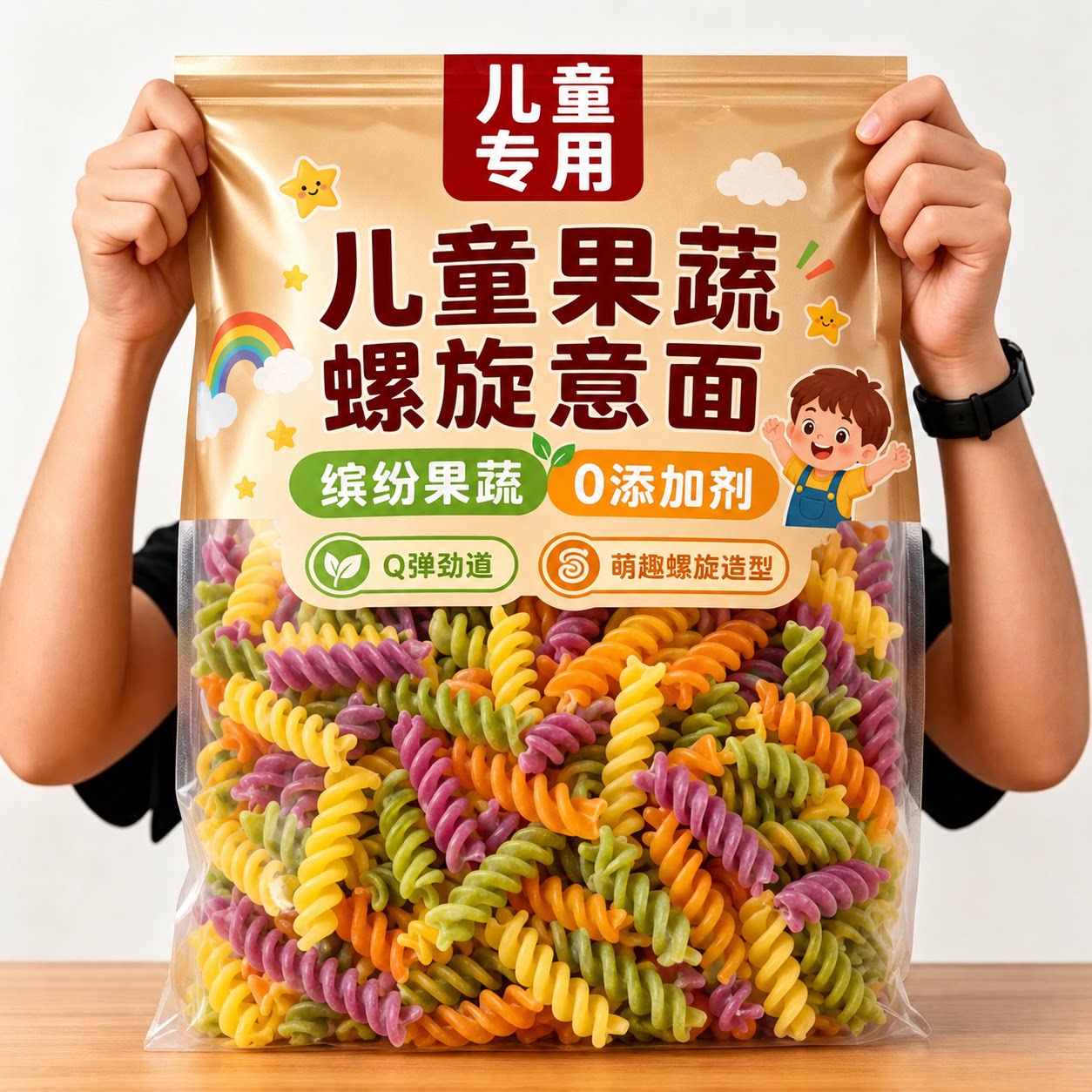 宝宝营养辅食儿童果蔬螺旋意面意大利面条番茄肉酱正品官方旗舰店