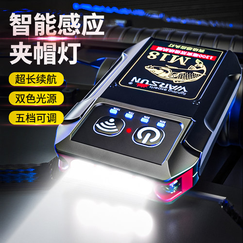 沃尔森钓鱼专用感应帽夹灯