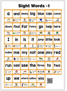 220高频词sight words挂图墙贴卡片点读英语常用单词句子英文教具