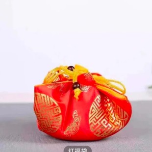 热销宜兴紫砂壶锦带瓷器古董建盏收纳袋小杯礼品包装袋批量定制