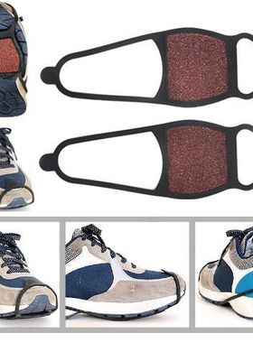 硅胶纱布冰爪 户外攀登雪地冰面防滑鞋套 双面粗纱布冰爪攀岩用品