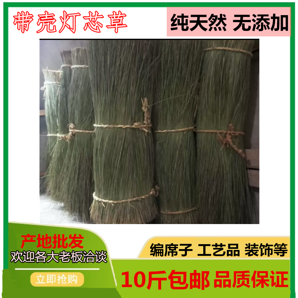 2021年新货带壳灯芯草10斤包邮 灯芯草灯草带壳足干 龙须灯草野生