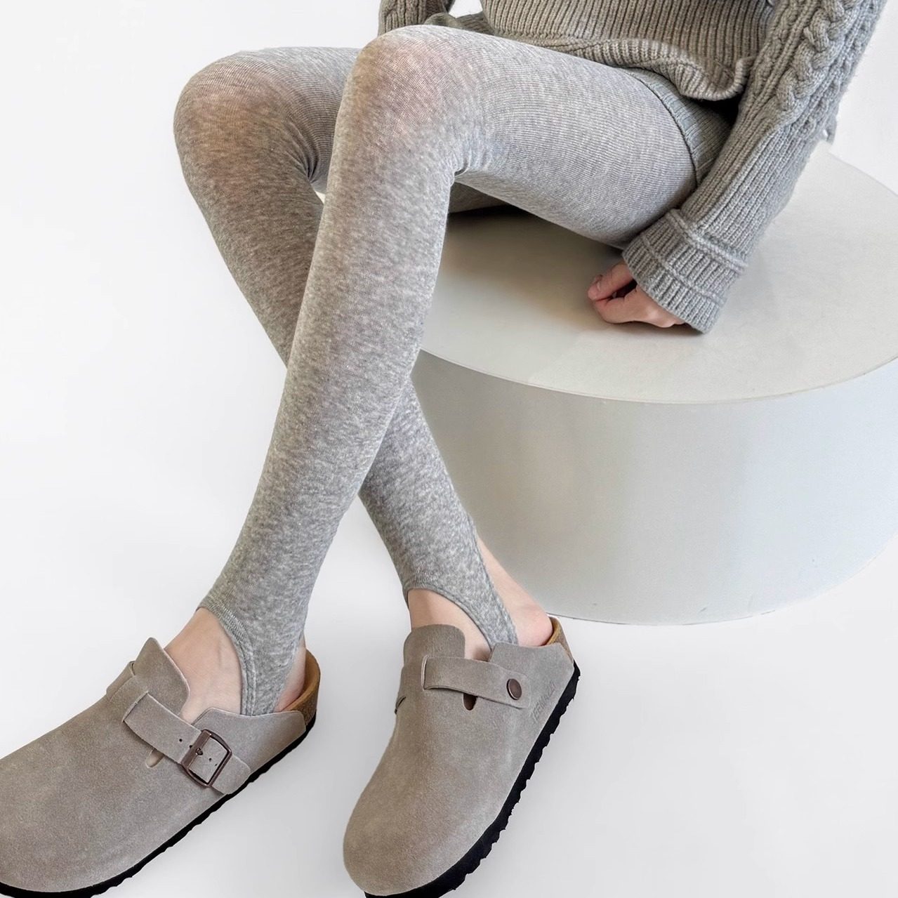 Wuuuus miu系踩脚连裤袜子女春秋薄款灰色百搭微透显瘦纯色打底裤,女士内衣/男士内衣/家居服,连裤袜/打底袜,淘宝优惠券,粉丝福利购,淘宝优惠卷