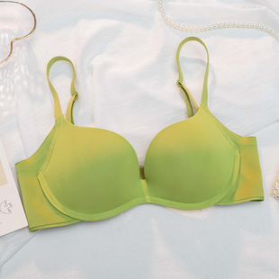 日系内衣女小胸聚拢薄款 大胸显小防下垂上托软钢圈光面无痕文胸罩