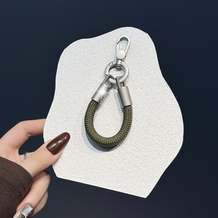 纯色手机挂绳高端加粗编织短款超结实耐用手指吊绳创意新款指环扣车钥匙背包男女款迷你小挂饰百搭手机壳通用