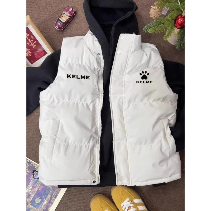 KELME卡尔美秋冬季加厚保暖立领棉马甲男女款美式潮牌宽松棉外套