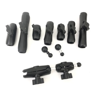 1英寸球头转换杆25转17mm15mm球头连杆兼容RAM吸盘改装 车载无线充