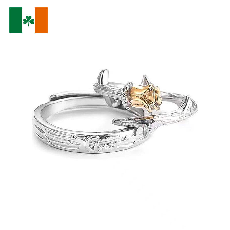 正品小王子与玫瑰花戒指情侣对戒男女复古小众设计礼物