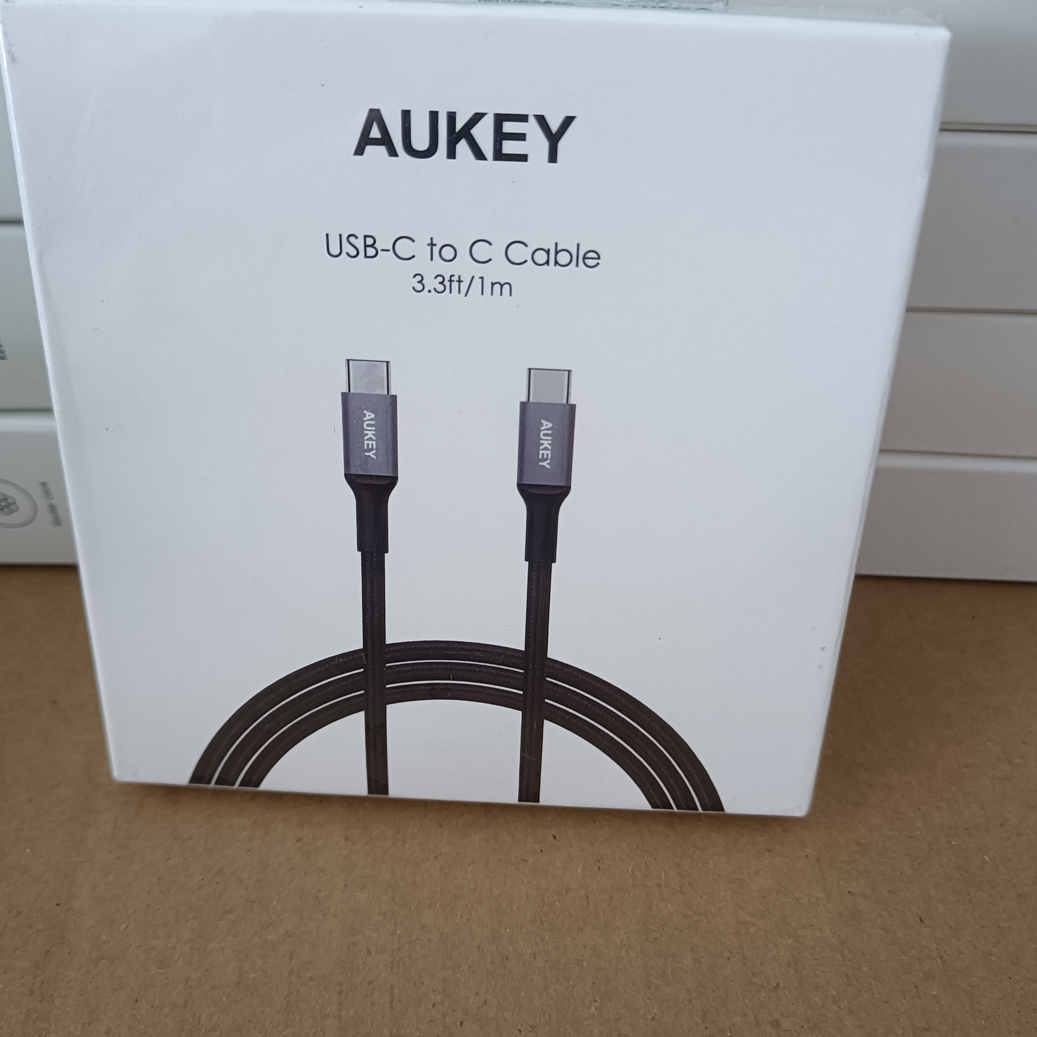 AUKEY1米CtoC PD快充 3A 60W 双TYPE-C 双公头 适用iphone15pm