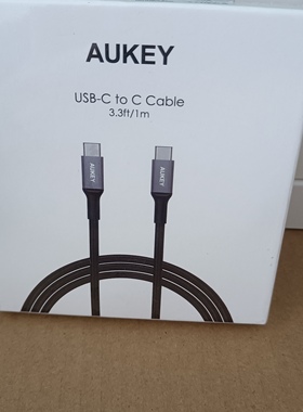 AUKEY1米CtoC PD快充 3A 60W 双TYPE-C 双公头 适用iphone15pm