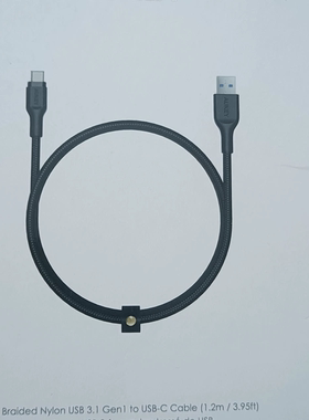 傲基AUKEY1.2米USB3.1Gen1-C布编数据线5Gbps传输速度