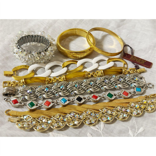 vintage首饰中古手镯飞马Coro MONET GRUEN Sarah Cov手链