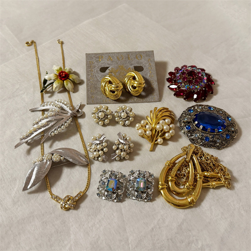 美采现货vintage中古首饰耳夹胸针WEISS TRIFARI CORO HAR西德