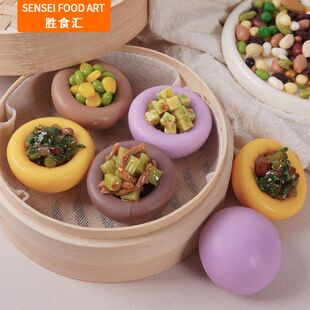 仿真食物杂粮窝头模型仿真粗粮玉米窝头饭店食材道具夹菜窝窝头