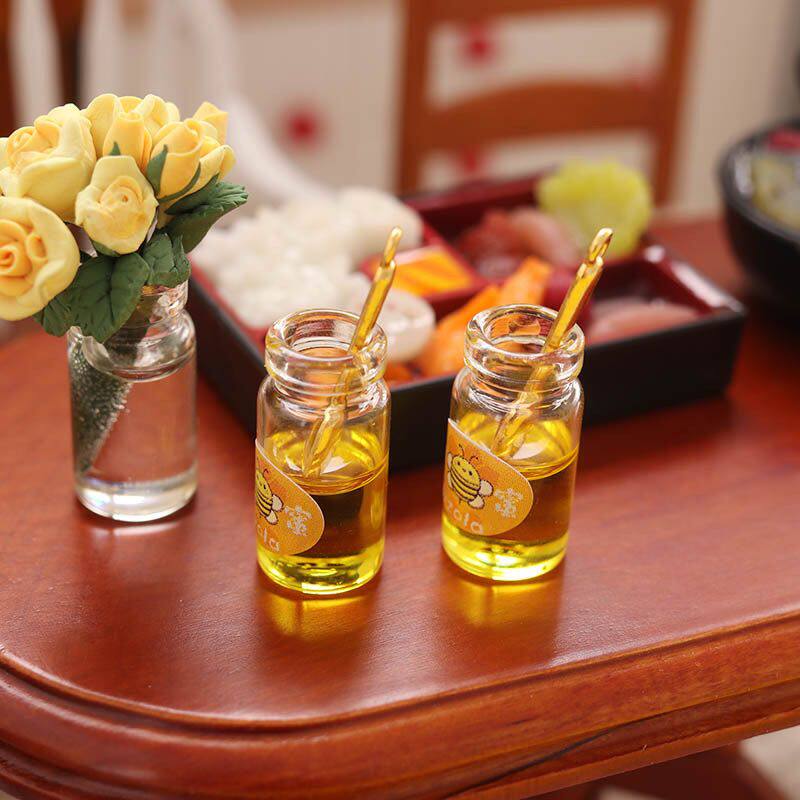 微缩食玩蜂蜜迷你模型1:12分娃娃屋调味材料dollhouse袖珍diy玩具