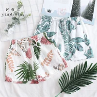 Quần pyjama Nhật Bản quần short nữ mùa xuân và mùa hè gạc mỏng phần rộng kích thước lớn quần nhà có thể được mặc - Quần tây quần tây