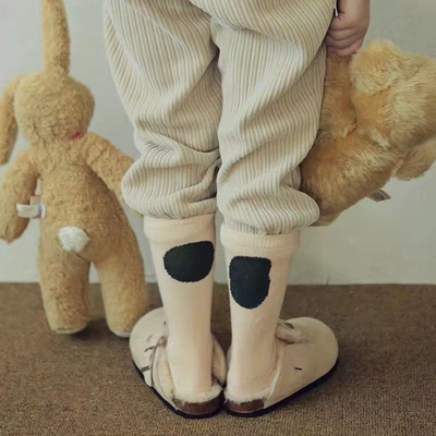 INS中筒四季款直板无跟男女童袜