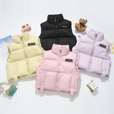 儿童羽绒棉马甲2025秋冬新款男女童校服神器坎肩背心马夹
