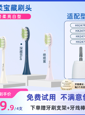 适配飞利浦HX247M电动牙刷头宝藏刷HX247L/HX247C/2471替换刷头