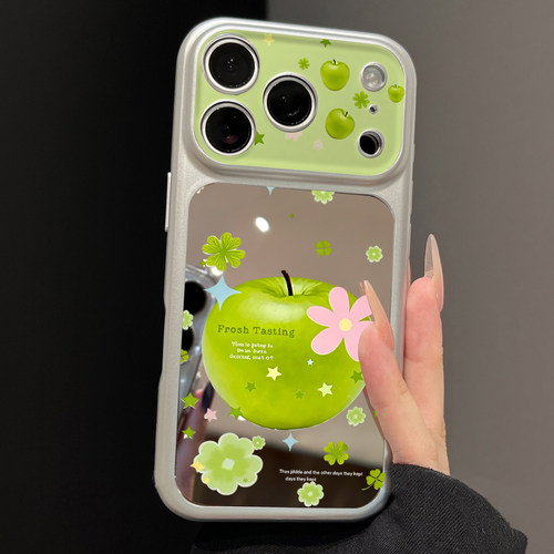 适用于苹果17promax手机壳柔彩镜面四叶苹果iphone14/16pro套硅胶xs全包防摔15promax套高级感新款女13PRO