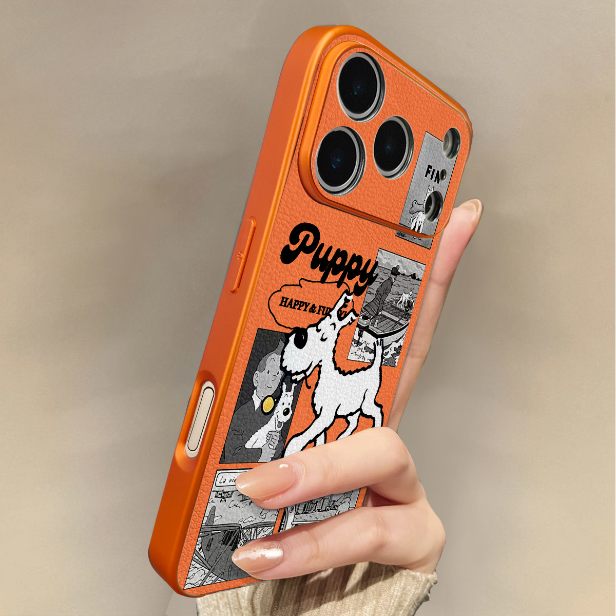 适用于苹果17promax手机壳带橙底漫画电镀iphone14/16pro套硅胶xs全包防摔斜跨15ultra套网红11新款xr女13PRO