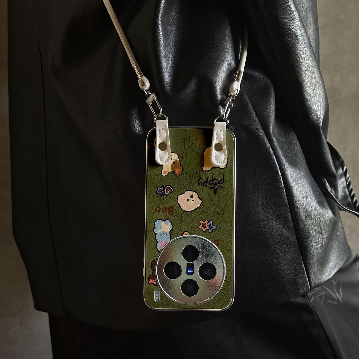 适用于vivox300Pro手机壳新款X100pro/90S/80斜跨全包S30promini/20/19/18/17套防摔Y300i带挂绳女X200ULTRA