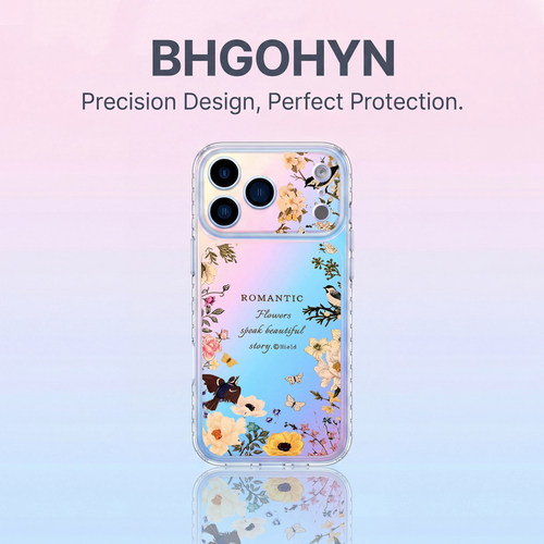 适用于苹果17promax手机壳新品磨砂IMD大视窗蝶花翩翩全包iphone16pro套硅胶防摔高级感苹果15promax外女款17