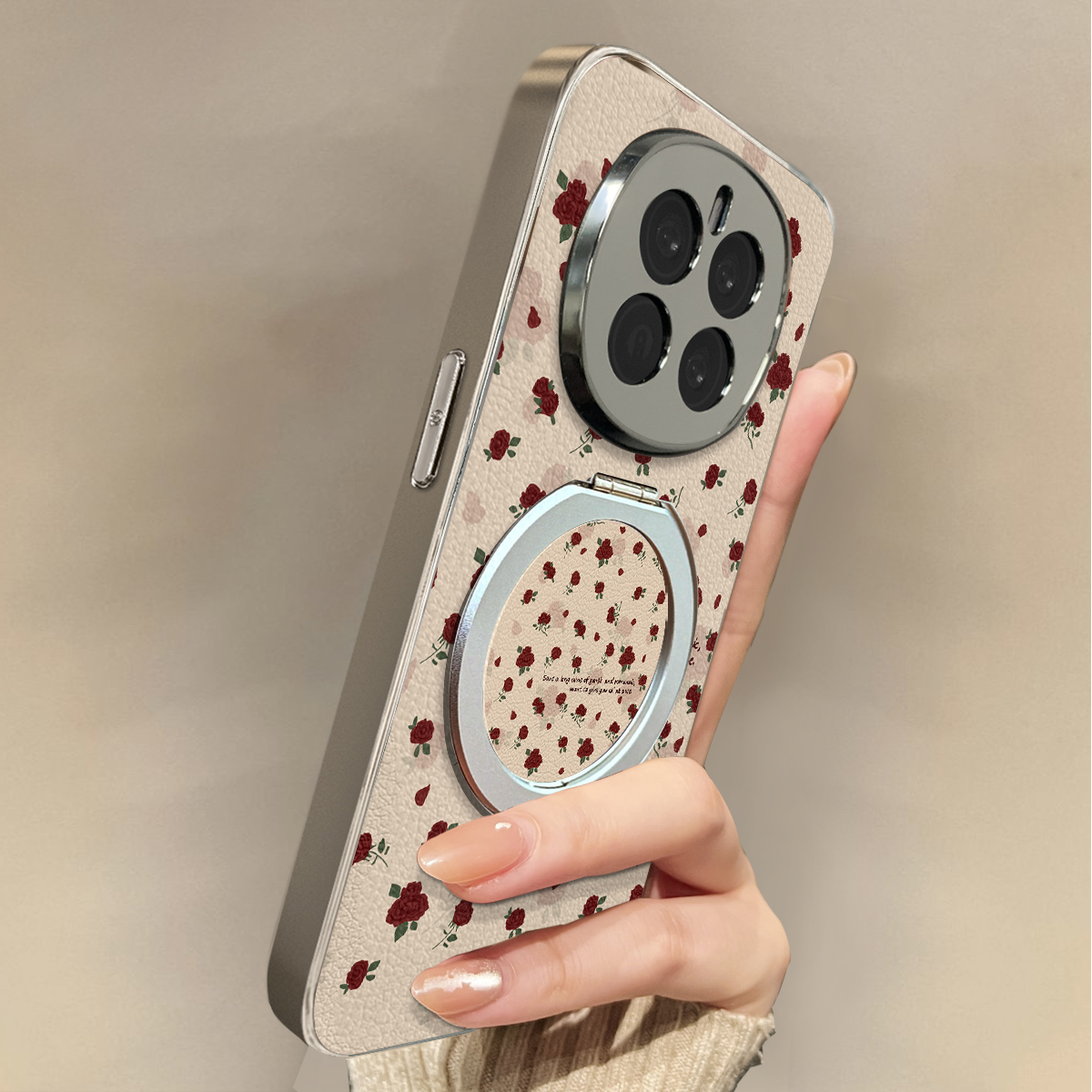 适用于荣耀400Pro手机壳玫瑰磁吸华为x70斜跨x40/50全包100防摔90新款女60/70/80外2/300带挂绳magic7/6pro套