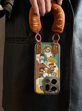 适用于OPPOReno15Pro手机壳咖啡猫咪新款x9带挂绳FINDx8s/x7ultra全包x6/5防摔硅胶7/8/9女10/11pro12套13/14