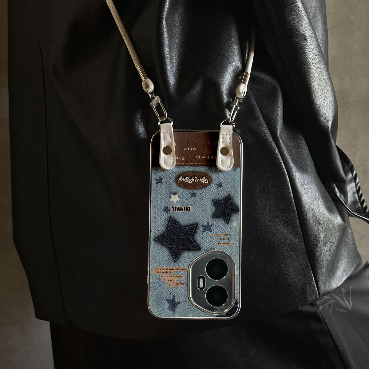 适用于荣耀400Pro手机壳牛仔纹星华为x70斜跨x40/50全包100防摔90新款女60/70/80外2/300带挂绳magic7/6pro套,3C数码配件,手机保护套/壳,淘宝优惠券,粉丝福利购,淘宝优惠卷