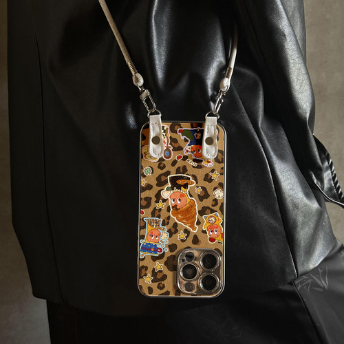 适用于苹果17promax手机壳带挂绳百变星人iphone14/16pro套硅胶xs全包防摔斜跨15ultra套网红11新款xr女13PRO