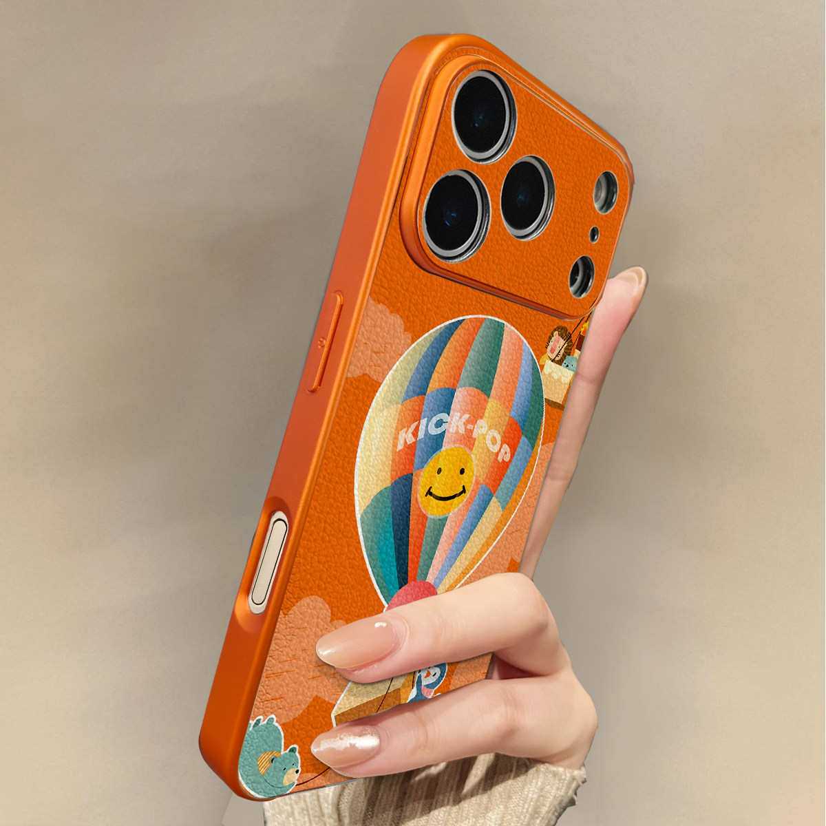 适用于苹果17promax手机壳电镀橙色气球iphone14/16pro套硅胶xs全包防摔斜跨15ultra套网红11新款xr女13PRO