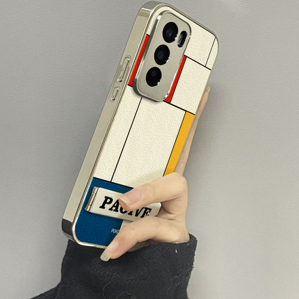 适用于opporeno12pro手机壳高级感三色格子Reno5/6/7/8/9硅胶全包a2防摔a3pro新款男女潮牌Reno10/11pro十套