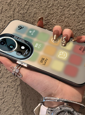 适用于华为nova12Pro手机壳模糊方块硅胶全包5/6防摔nova10/11曲面屏hiNova9Pro网红新品女款7/8套11se潮牌