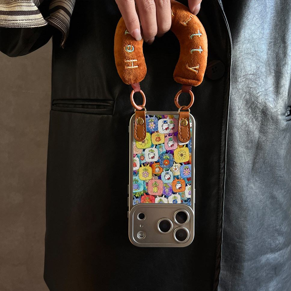 适用于苹果17promax手机壳带挂绳彩框KT猫iphone14/16pro套硅胶xs全包防摔斜跨15ultra套网红11新款xr女13PRO,3C数码配件,手机保护套/壳,淘宝优惠券,粉丝福利购,淘宝优惠卷