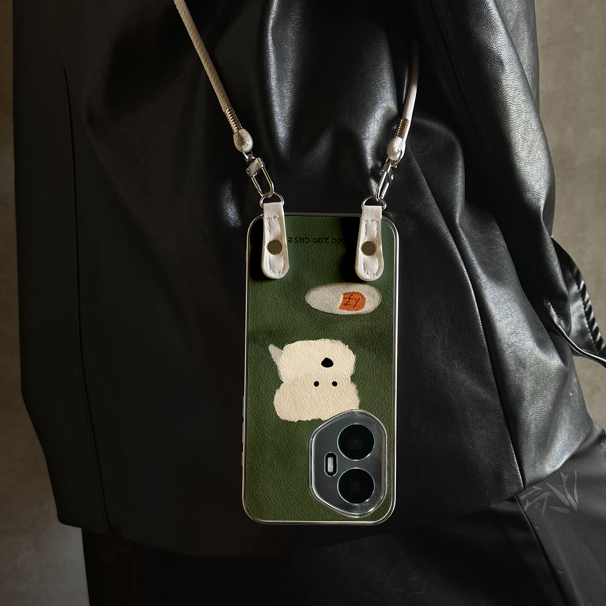 适用于荣耀400Pro手机壳面包小狗华为x70斜跨x40/50全包100防摔90新款女60/70/80外2/300带挂绳magic7/6pro套