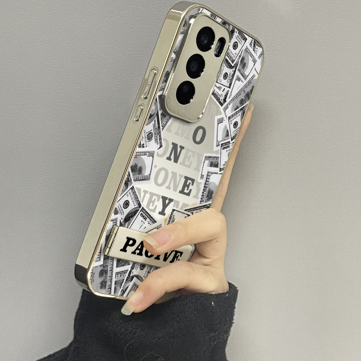 适用于OPPOReno12Pro手机壳镜面满铺纸钞高级感5/6/7外硅胶全包防摔reno8/9pro十网红新款女潮牌Reno10/11套