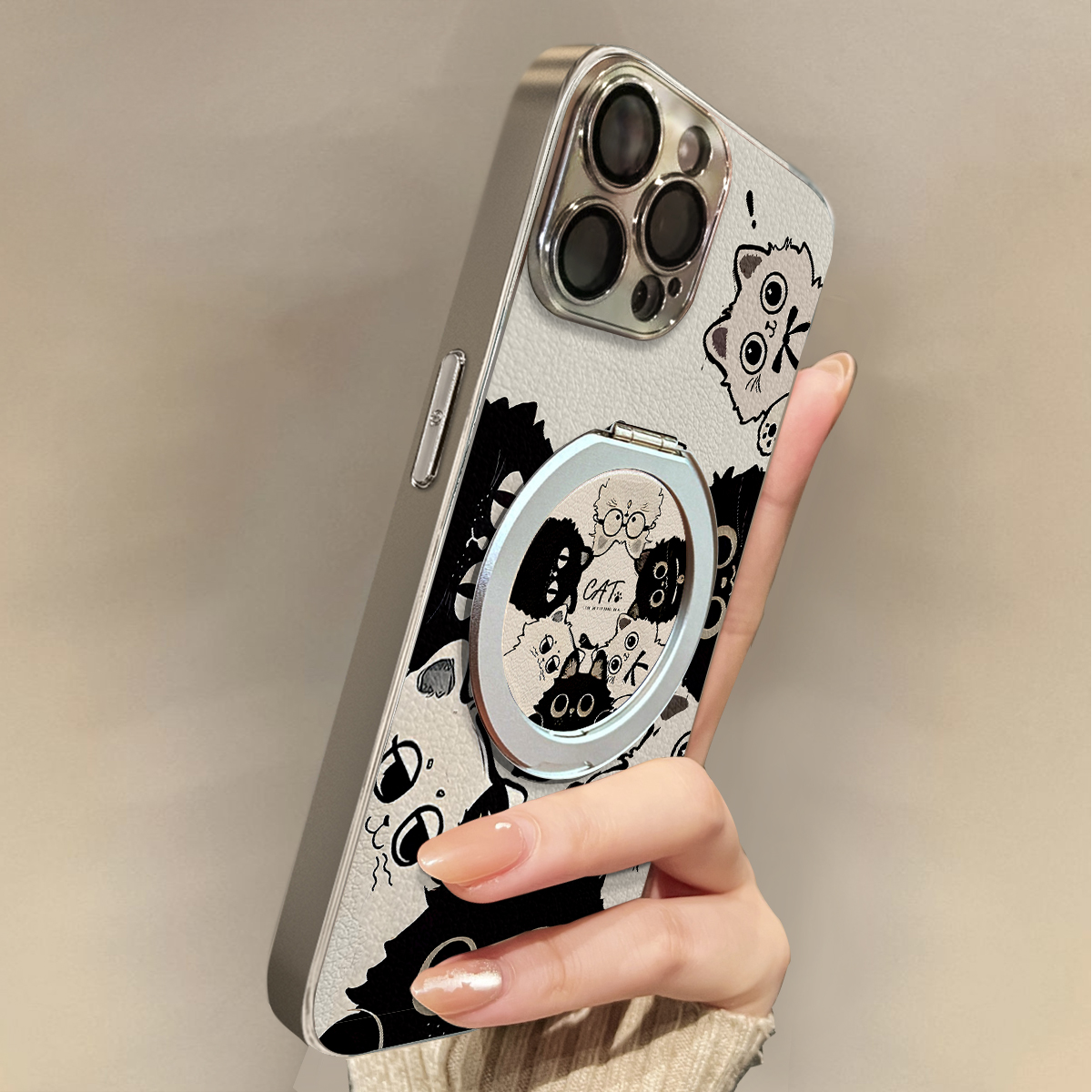 适用于OPPOReno14Pro手机壳磁吸猫猫新款带挂绳FINDx8s/x7ultra全包x6/5防摔a58硅胶7/8/9女10/11pro十12套13