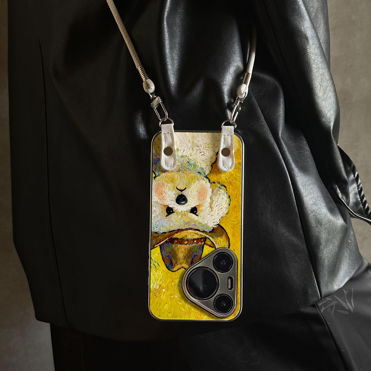 适用于华为Pura70pro手机壳新款牛仔小狗Mate60/70pro十套50/40全包防摔P60/80带挂绳Nova14ultra/13/12外7/9