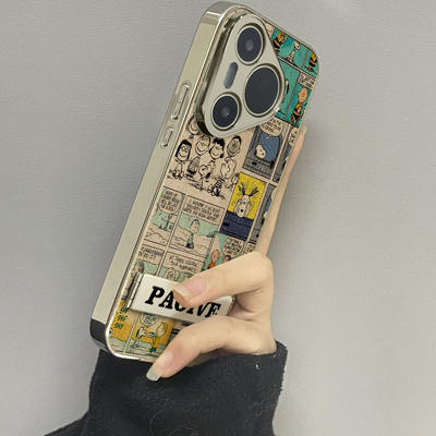 用于华为pura70proUltra手机壳小羊皮分镜漫画p40高级感p50e外全包防摔P60新款网红男女潮牌P70pro十套软